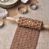 WOODEN ROLLING PIN WITH BEEHIVE DECORATION