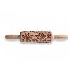 WOODEN ROLLING PIN WITH FOLK FINLAND DECORATION