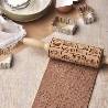 WOODEN ROLLING PIN WITH TEA TIME DECORATION