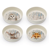 BOWLS BAMBOO IT'S WINTER AGAIN SET OF 4