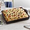 STAMPO CUOCI FOCACCIA- PIZZA DA FORNO IN TERRA RETTANGOLARE ROSSO